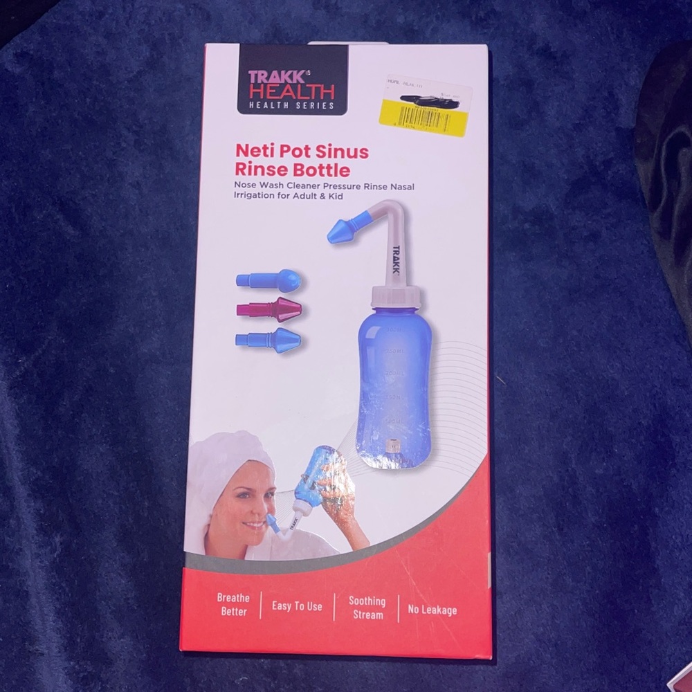 Trakk Health Neti Pot Sinus Rinse Bottle - Blue